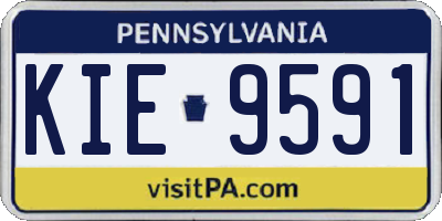 PA license plate KIE9591