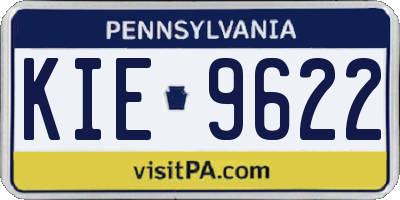 PA license plate KIE9622