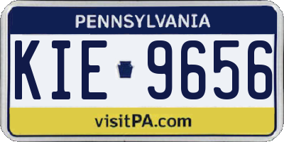 PA license plate KIE9656