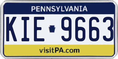 PA license plate KIE9663