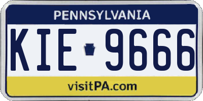 PA license plate KIE9666