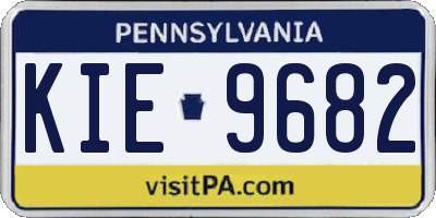 PA license plate KIE9682