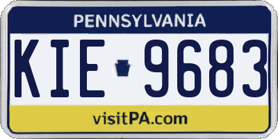 PA license plate KIE9683