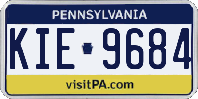 PA license plate KIE9684