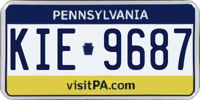 PA license plate KIE9687