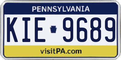 PA license plate KIE9689