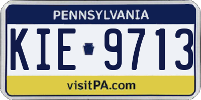 PA license plate KIE9713