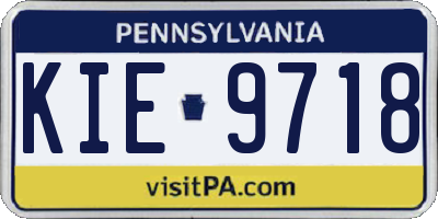 PA license plate KIE9718