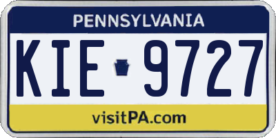 PA license plate KIE9727