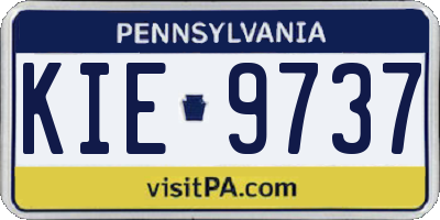 PA license plate KIE9737