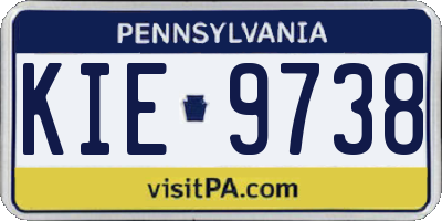 PA license plate KIE9738