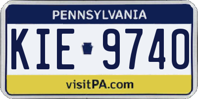 PA license plate KIE9740