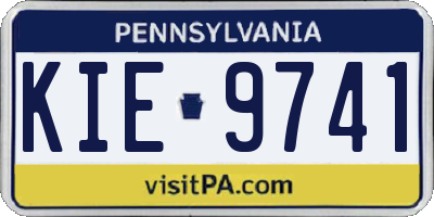 PA license plate KIE9741