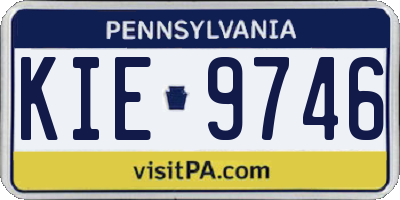 PA license plate KIE9746