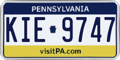 PA license plate KIE9747