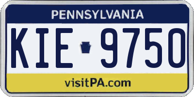 PA license plate KIE9750