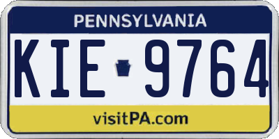 PA license plate KIE9764