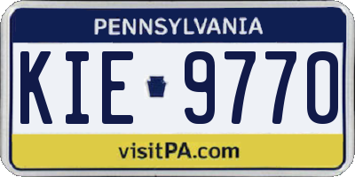 PA license plate KIE9770