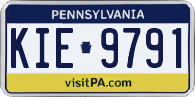 PA license plate KIE9791
