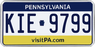 PA license plate KIE9799