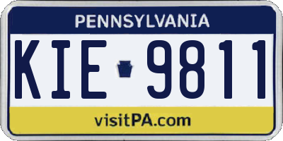 PA license plate KIE9811