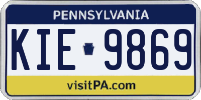 PA license plate KIE9869