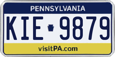 PA license plate KIE9879