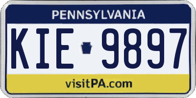 PA license plate KIE9897