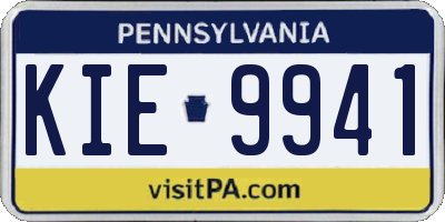 PA license plate KIE9941