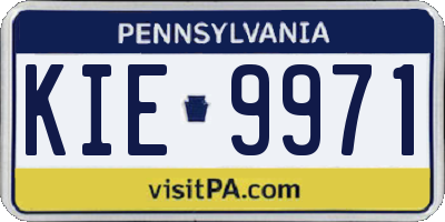 PA license plate KIE9971