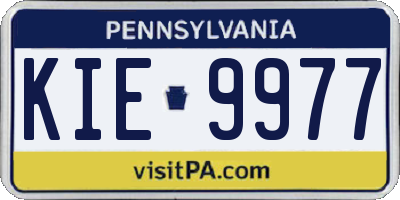 PA license plate KIE9977