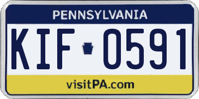 PA license plate KIF0591