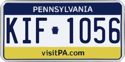 PA license plate KIF1056