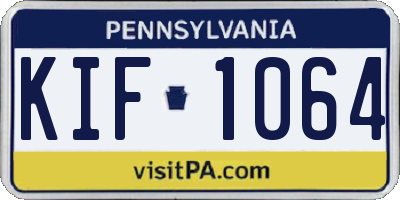 PA license plate KIF1064