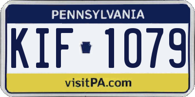 PA license plate KIF1079