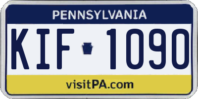 PA license plate KIF1090