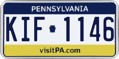 PA license plate KIF1146