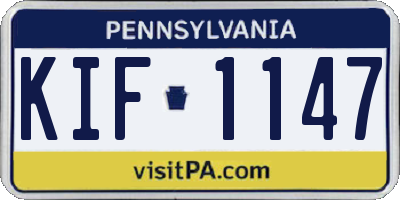 PA license plate KIF1147
