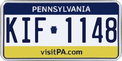 PA license plate KIF1148
