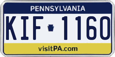 PA license plate KIF1160