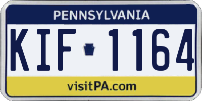 PA license plate KIF1164