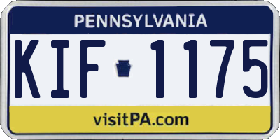 PA license plate KIF1175