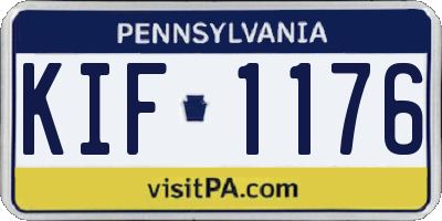 PA license plate KIF1176