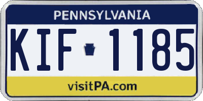 PA license plate KIF1185
