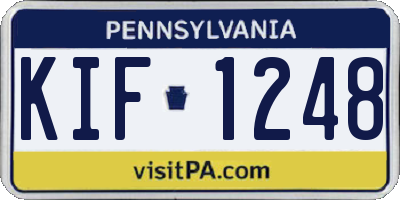 PA license plate KIF1248