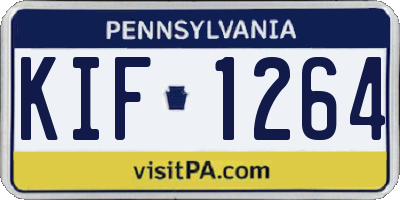 PA license plate KIF1264
