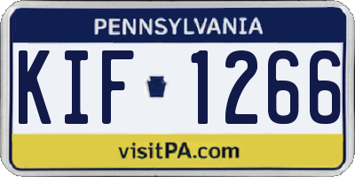 PA license plate KIF1266