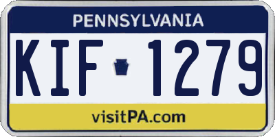 PA license plate KIF1279