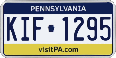 PA license plate KIF1295