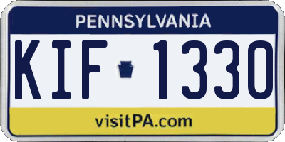 PA license plate KIF1330